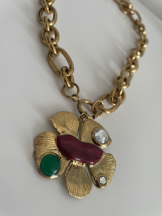 Collier Purple Lips
